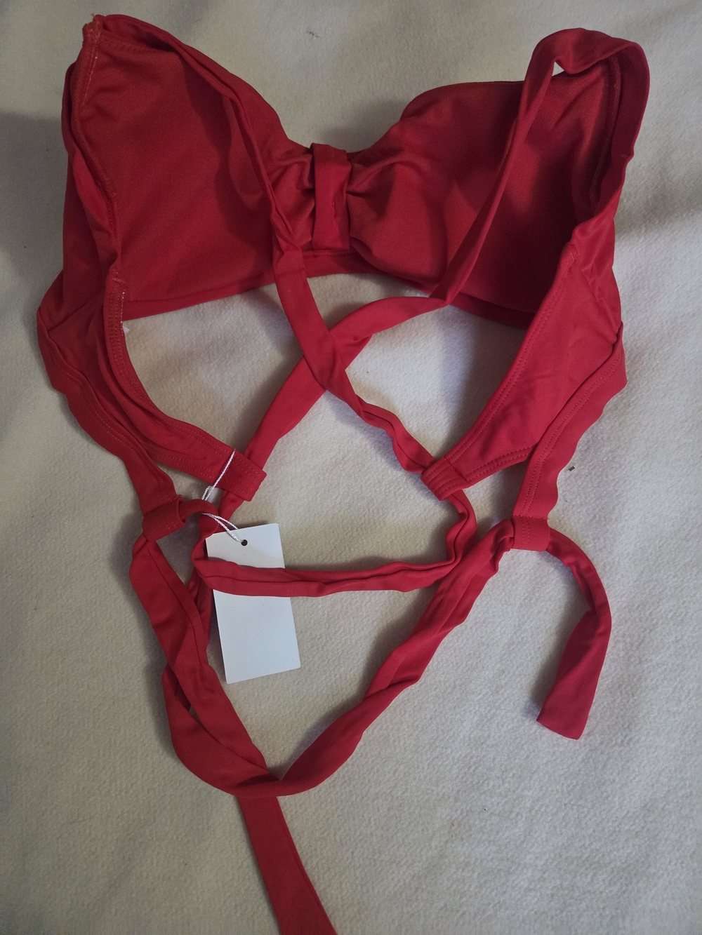 Women’s Red Strappy Bikini Top